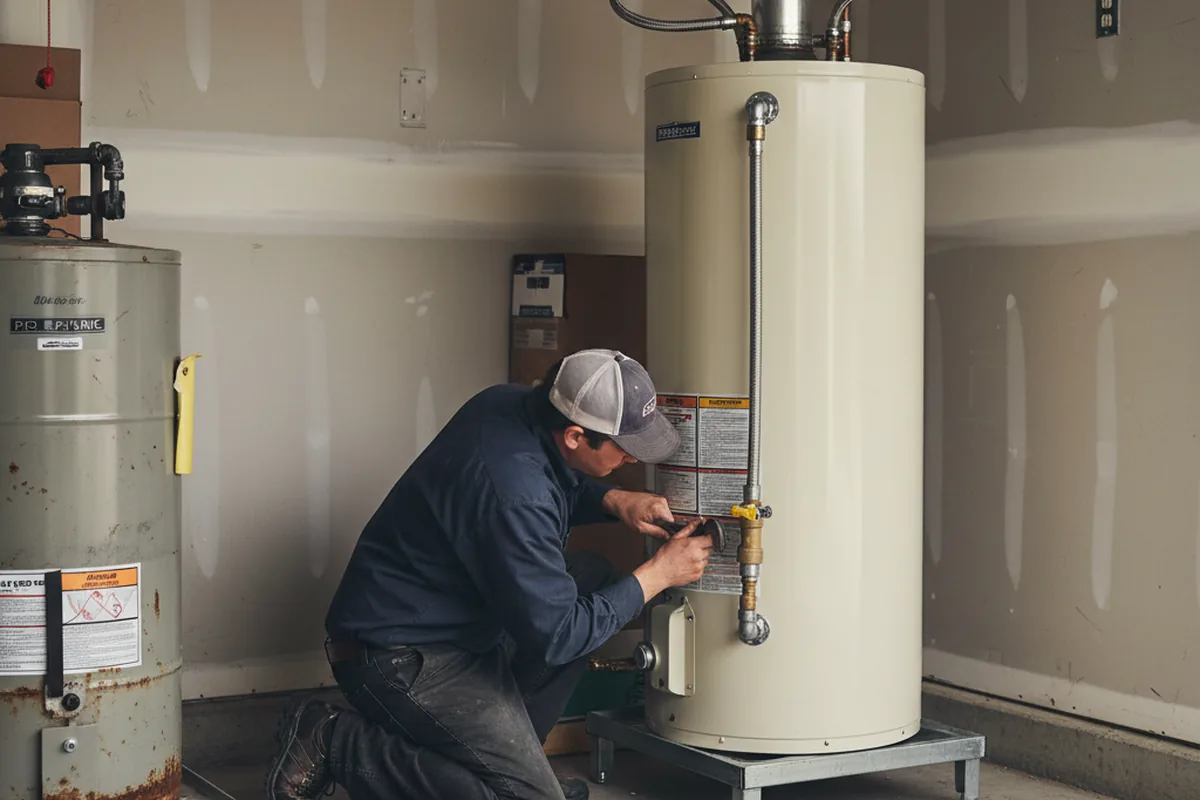 Water heater and shutoff valve replacement in Munger